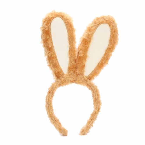 VBKITW Acessórios de disfarce de coelho Cosplay diadema de pelúcia de orelhas de coelho de coelho para crianças adultos favorece festa ou decoração da Páscoa
