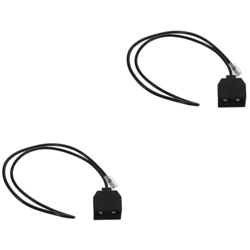 BELLIFFY 2pcs Telephone Line Splitter Adapter Converter for Phone Accessories Compatible Telephones Training Machines Elegant