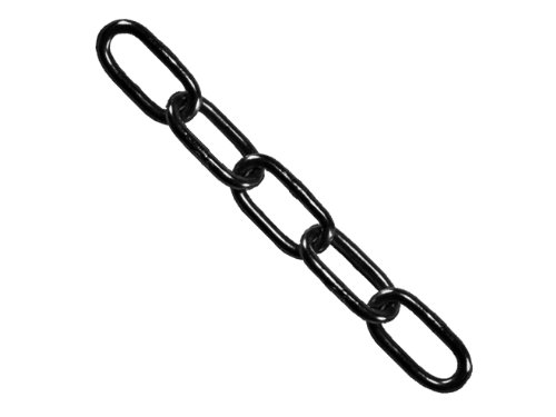 Faithfull - Cadena (4 mm x 2,5 m), color negro