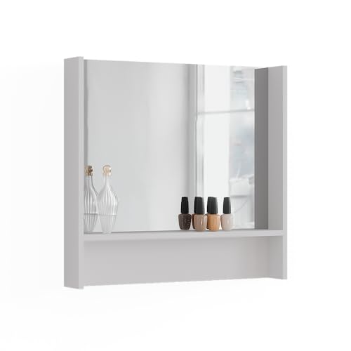 Vicco Wandspiegel Sherry, Weiß, 70 x 65 cm