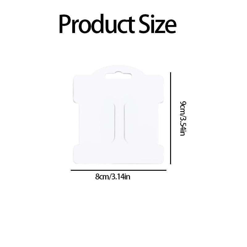 100-Pack Rectangle Hair Clip Display Cards, White Cardboard Hair Bow Barrettes Holder for Hair Accessories Display and Organizing, 3.5x3.1 Inch