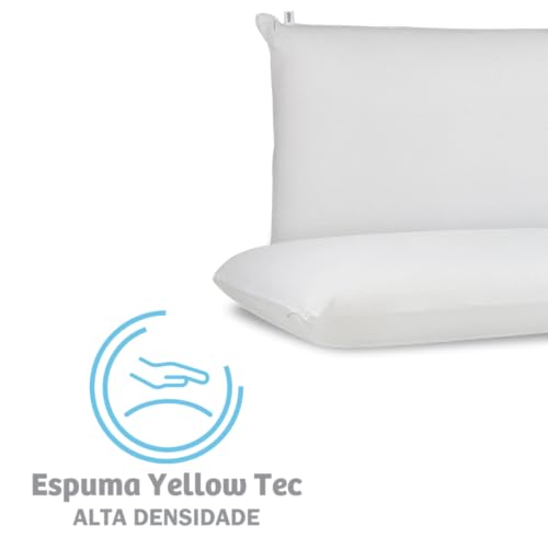 NAP Travesseiro Nasa Alto 14cm Comfort D40 Premium com capa percal 180 fios 100% algodão