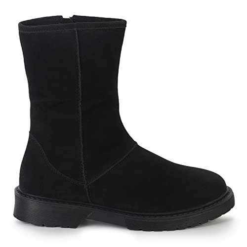 Image of YOHO Slays women comfortable Boots | Extra cushioned foot bed and skin friendly Ankle Boot with low heels | Trendy, Stylish,Casual Boots with zipper | Winter, snow and holiday outings