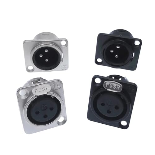 Fiche XLR femelle 3 broches YS146 pour connecteur YS145BG noir
