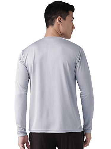 Image of CHKOKKO Men's Polyester V Neck Full Sleeves Sports Gym Regular Fit T-Shirt