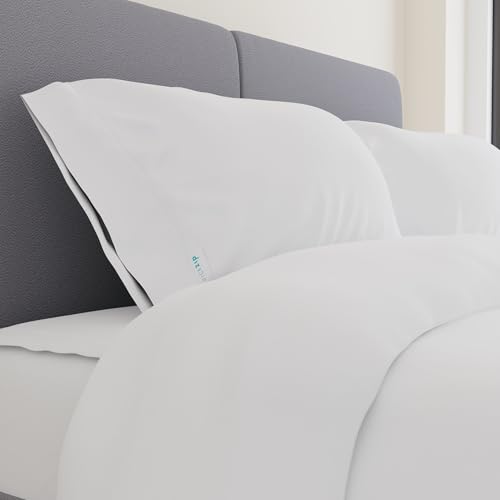 Image of QuickZip Percale Pillowcase Standard /Queen Size (20 inch X 32 inch), Set of 2, 100% Cotton Pillow Covers with Envelope Closure,