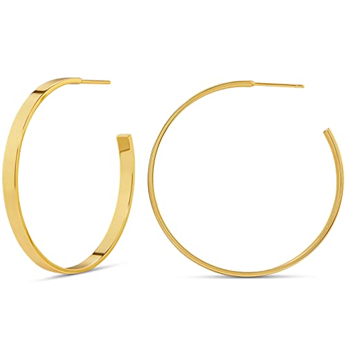 Image of Amazon Essentials 14K Gold Plated Square Edge Hoop