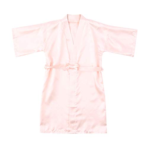 Toddler Kimono Solid Silk Robes Kids Clothes Sleepwear Bathrobe Girls Baby Satin Girls Dress Coat