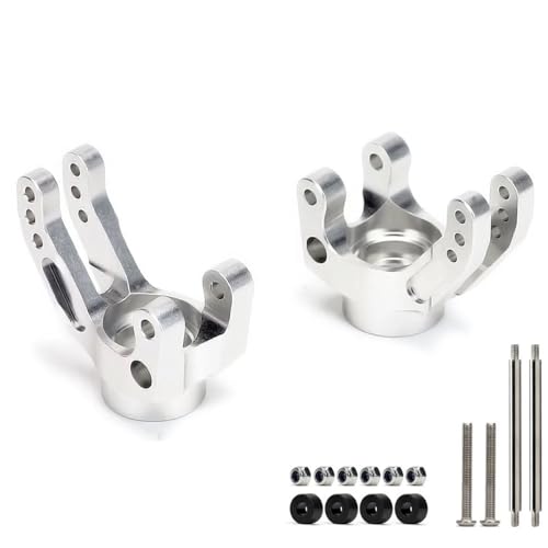 Materiale: lega di alluminio Supporto mozzo posteriore in alluminio for carichi pesanti for C-Hub Chub for RC Car 1/8 HPI for SAV-AGE for Flux HP 2350 XL X 4.6 5.9 21 25 SS 4.1 3.5(SILVER)