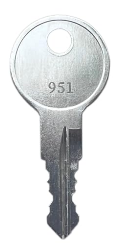 Image of (3) KeyPower 951-980 Keys for Bauer RV Trailer Camper Door Locks, Double Sided Pre-Cut Key RV951 - RV980, Select Your Code (953)