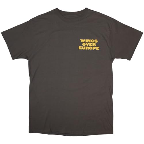 Paul McCartney Wings Over Europe Official Tee T-Shirt Mens Unisex - Les Beatles, Paul McCartney, John Lennon, RIngo Starr, George Harrison Paul McCartney Wings Over Europe Official Tee T-Shirt Mens Unisex