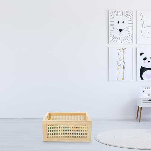 Panier de rangement en bois tissé Healeved pour stocker divers objets maison - 6