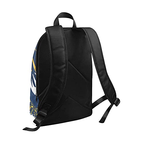 Personalized Cheerleader Navy Blue Gold Backpack with Name Custom Travel Bag for women Men3