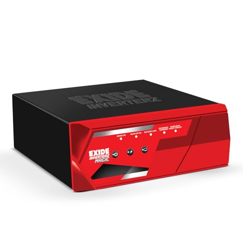 Image of EXIDE Magic MAGIC12V875 875VA Square Wave Inverter | PLEX Technology, Smart Charging, 42-Month Warranty | Ideal for Home & Office Use
