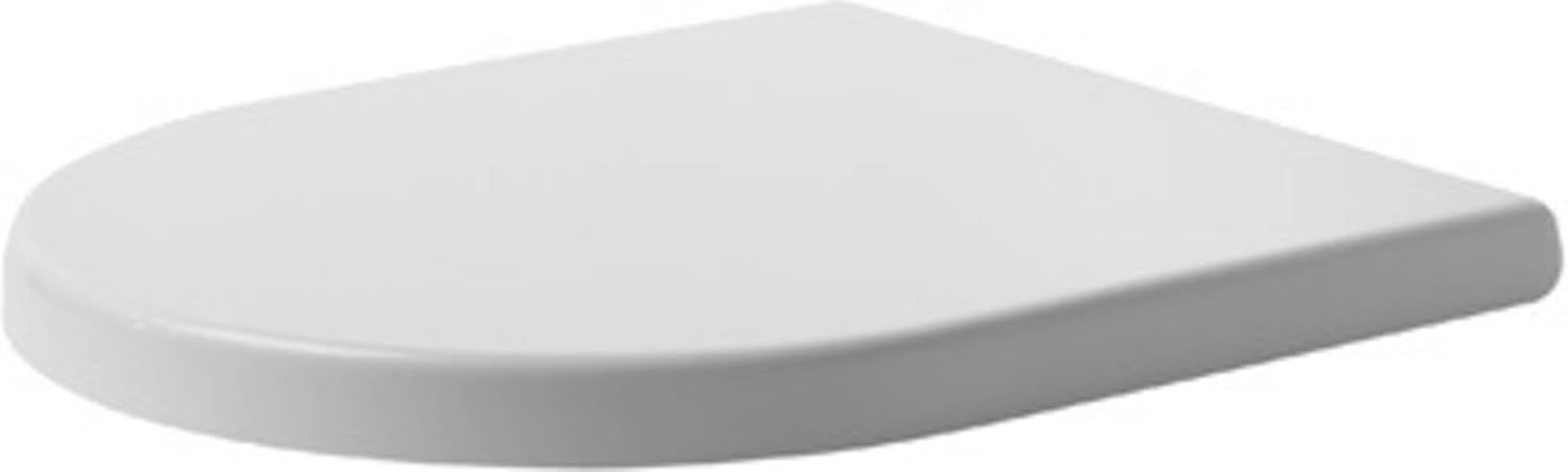 Duravit 0067790000 210409 Starck 3 Toilet Seat with Soft Close Hinges Stainless Steel White