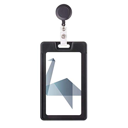 Porte-badge rétractable canard origami en ABS durable pour carte d'accès