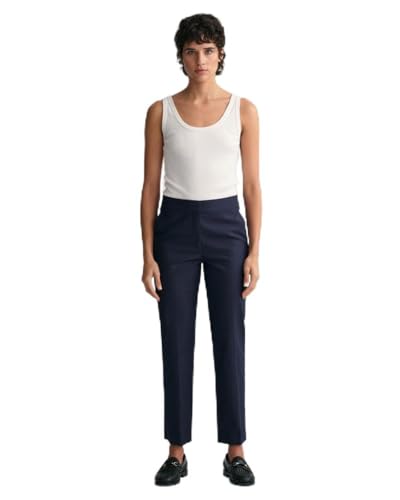Gant Para Mujer. 4150237 PantalóN Slim Fit Cigarette Marino (36), Casual, AlgodóN