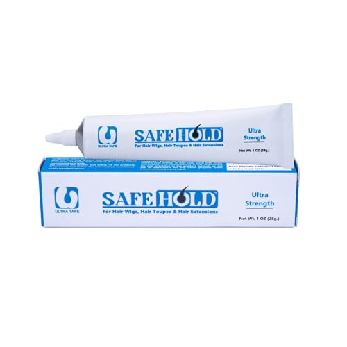 Image of SAFEHOLD | Ultra Hold Wig Glue Tube 28gm (1FL oz) | Long Lasting Glue for Lace Front Wigs, Hair Extensions & Toupees | Waterproof | Maximum Hold 4+ Weeks | Pack of 1