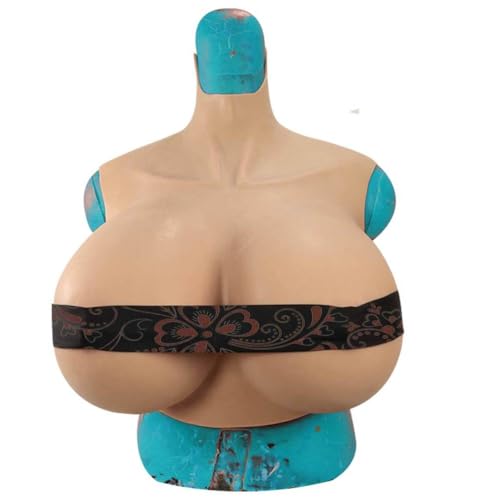 ZWSM Silikon-Brustplatte Z Cup – Realistische Riesige Fake Brüste, Weiche Silikon-Brustformen für Crossdresser, Transgender, Drag Queen, Cosplay,Wheat Colored,One Size