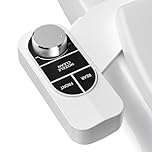SAMODRA Non-Electric Bidet - Self Cleaning Dual Nozzle (Frontal and Rear Wash) Fresh Water Bidet Toilet Seat Attachment with Independent Adjustable Water Pressure (Classic Black/Silver)