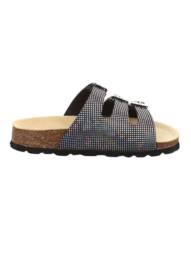 Superfit Mädchen FUSSBETTPANTOFFEL Hausschuhe, SCHWARZ 0010 – Ansicht 3