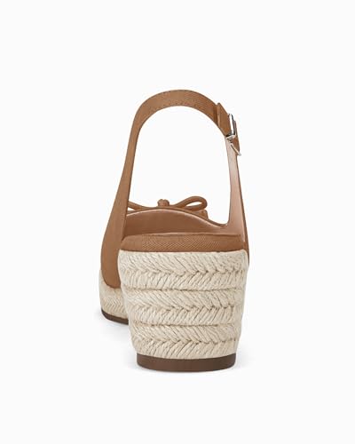 Image of Womens Closed Toe Espadrilles Wedges Shoes Platform Slingback Mid Low Heel Canvas Bow Dress Sandals