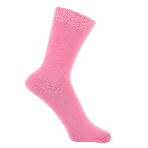 ZAKIRA Finest Combed Cotton Dress Socks in Plain Colours for Men, Women