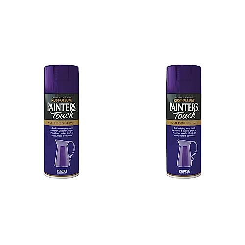 Rust-Oleum AE0040029E8 400ml Painter's Touch Spray Paint - Purple Gloss (Pack of 2)