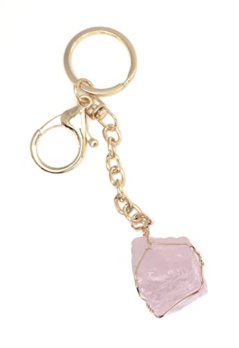 Pretty Inappropriate Crystal Keychain, Capricorn Gifts, Sagittarius Gifts, Amethyst Crystals, Rose Quartz, Aquarius Gifts, Car Keychain For Women (Rose Quartz) #TOP3