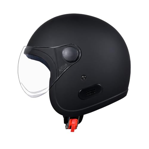 Image of Studds Jet Open Face ISI Certified Helmet with Chopper Visor MATT Black - XL