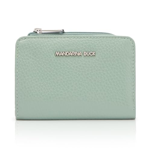 Portefeuille en cuir Mandarina Duck Mellow Vert pour femme
