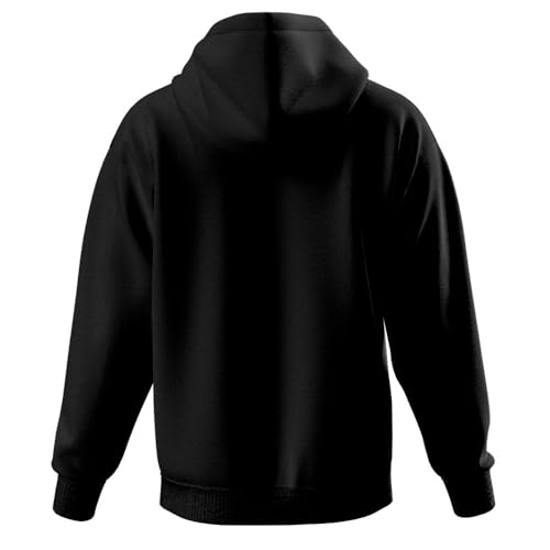 Blusa de Frio Moletom Estampado Relaxado Capuz Bolso Canguru Macio (BR, Alfa, G, Regular, Regular, P