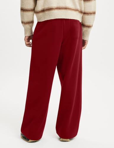 Image of HeSaYep Men's Baggy Sweatpants Cotton Fleece Wide Leg Sweat Pants