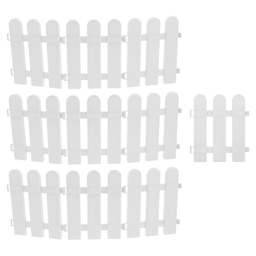 BESPORTBLE Weißer Kunststoff Landschaftszaun 10 Stück 20 x 17cm Dekorativer Zaun Für Weihnachtsdekoration Und Außenbereiche