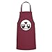 Spreadshirt Valentinstag Eulen Pärchen Verliebte Käuzchen Kochschürze, Bordeaux
