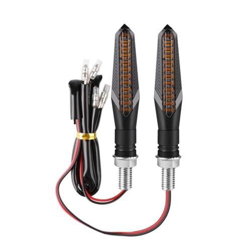 Clignotants LED moto 12 LED flexibles lot de 2 feux orange universels