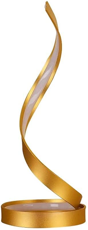 Lampe de bureau LED spirale moderne et dimmable blanche chaude