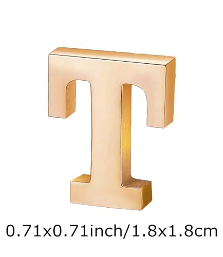 Image of vmcoatdu A-Z Initial Pins 26 Letters Pins 18K Gold Plated and Silver Tone Metal Brooch Breastpin Badge