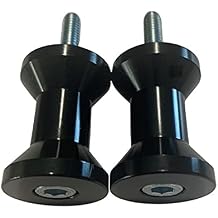 Pro-Tek Black Swing Arm Spools For Yamaha YZF-R6 2000 2001 2002 2003 2004 2005 2006 2007 2008 2009 2010 2011 2012 2013 2014 2015 2016 2017 2018 2019 2020 Yamaha YZFR6 Spool Sliders, 6mm Spools Black
