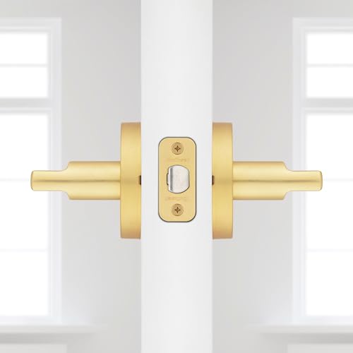Kwikset Halifax Interior Passage Door Handle, Lever for Closet and Hallway Doors, Reversible Non-Locking Handle Lever, Satin Brass - image 3