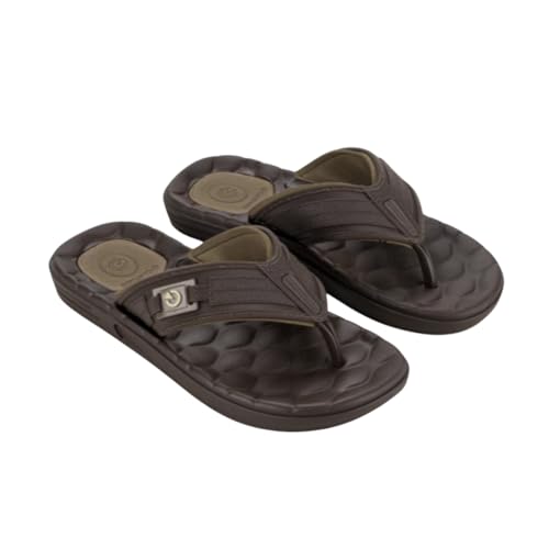 Chinelo Masculino Leve com Amortecedor e Sola Antiderrapante (Marrom, BR, Adulto, Numérico, 41)