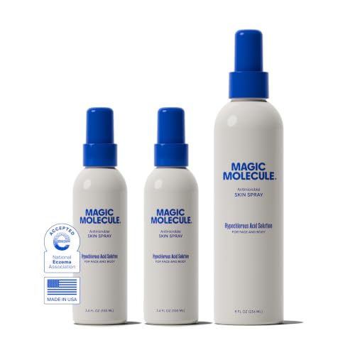 Magic Molecule Skin Spray, Hypochlorous Acid Formula, 8oz + 3.4oz 2PK