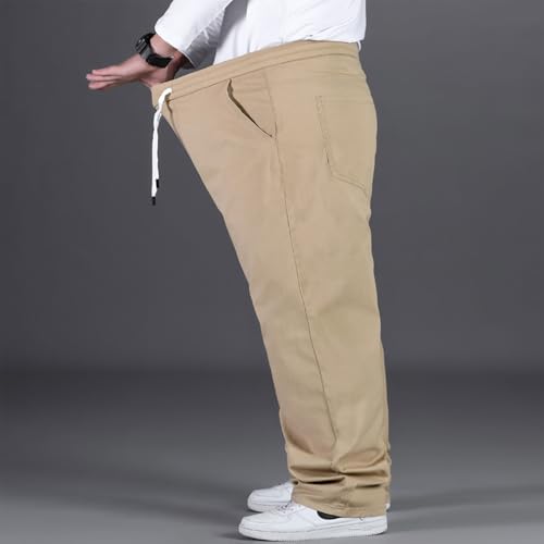 Plus Size Casual Pants for Men Stretchy Straight Leg Baggy Pants Big and Tall Drawstring Joggers Hiking Pants L-5XL2