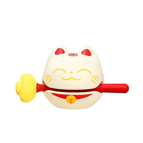 猫の置物 ミニ 招き猫 福ねこ 金運アップ お守り かわいい 小さい ねこ 風水グッズ 置物 木魚叩くと運気UP おもしろ 招き猫 テーブルトップ 自宅 オフィス 店舗 車 部屋飾り 金運上昇 仕事運 運気上昇 厄除け 正月飾り 招財 招福 財運 開運 商