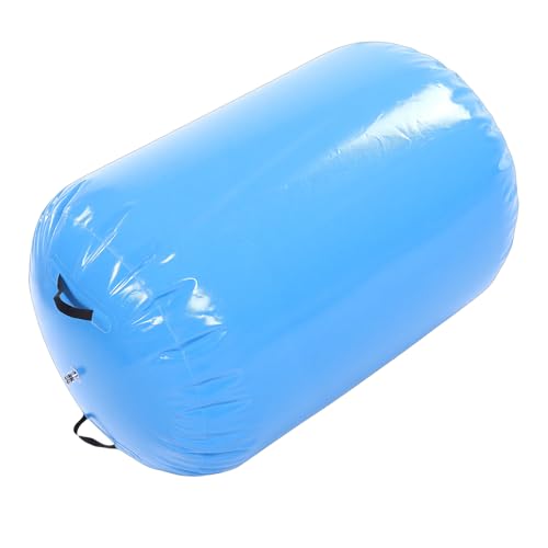 Jiawu Rouleau Gonflable de Gymnastique avec Pompe Manuelle, pour le Développement des Compétences, Pom-pom Girl et Gymnastique, 0,7x0,9 M (BLUE)