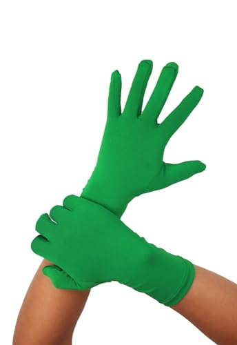 image for Aniler Men's and Women's Wrist Length Stretchy Gloves Spandex Wedding 