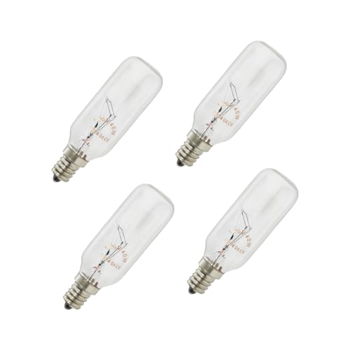 Beienz 4-Pack SB02300264 40W E12 Range Hood Light Bulb Compatible with Broan & for Whirlpool, Vent Hood Light Replacement for PM250 PM390 RM50000 Series, 120V Stove Hood Bulbs
