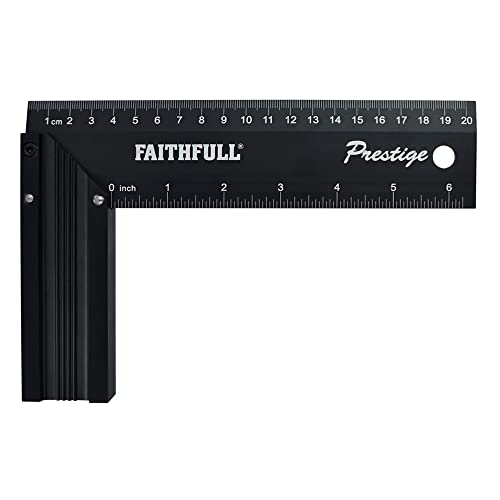 Faithfull Faics8Cnc Prestige Try Square Black Aluminium 200Mm