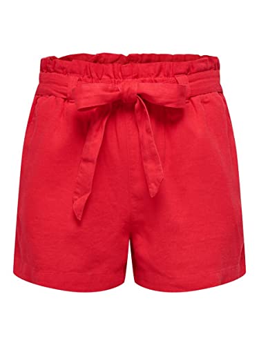 JACQUELINE de YONG Only&JDY JDYSAY MW Linen Shorts WVN Noos, Sky Captain, S Femme – vue 7