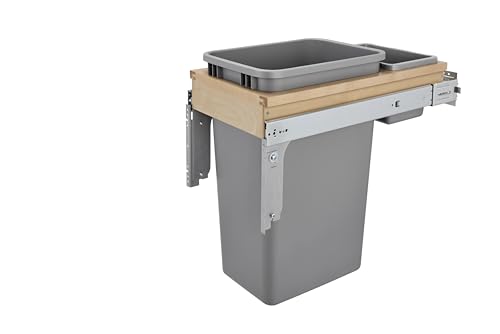 Wood Top Mount Pull Out Trash/Waste Container w/Soft Close